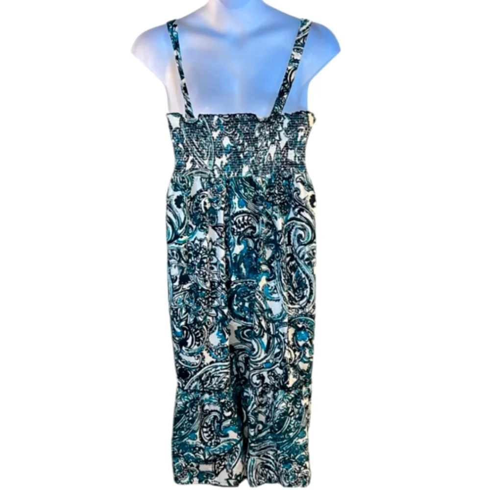 Tommy Hilfiger Dillards Y2K Paisley Smocked Tiered A Line Dress Size 22